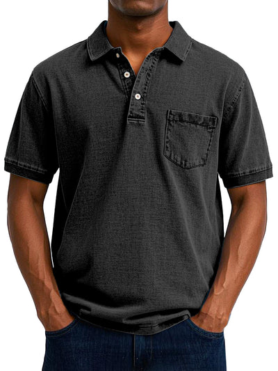 Tomas | Avslappet Denim-Look Polo