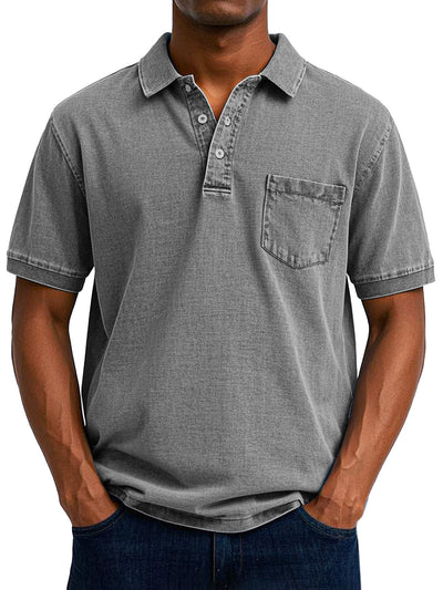 Tomas | Avslappet Denim-Look Polo