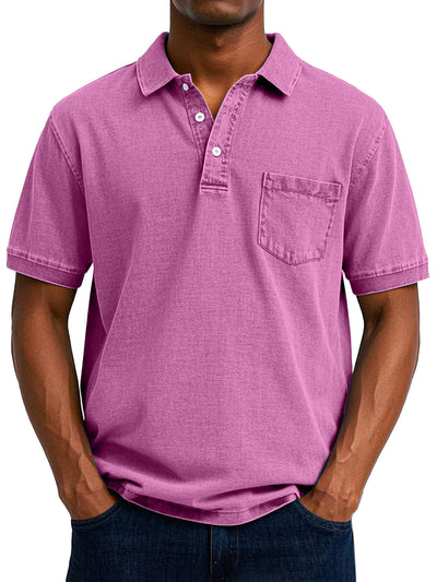 Tomas | Avslappet Denim-Look Polo