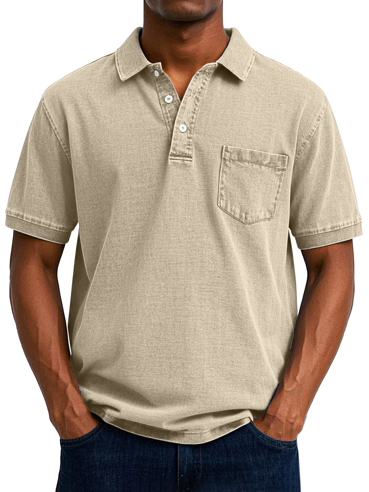 Tomas | Avslappet Denim-Look Polo