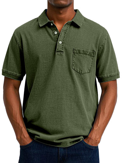 Tomas | Avslappet Denim-Look Polo